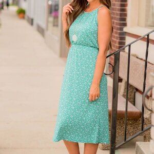 Confetti Halter Tank Midi Dress